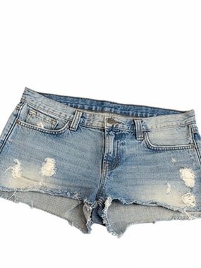 J BRAND Light Blue Distressed Denim Shorts